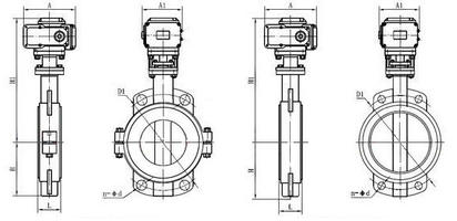电动衬氟蝶阀结构图