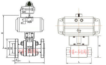 气动高压球阀结构图