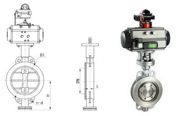 不锈钢气动蝶阀结构