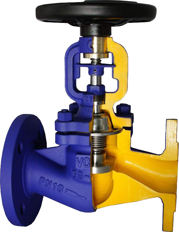 Bellows globe valve structure